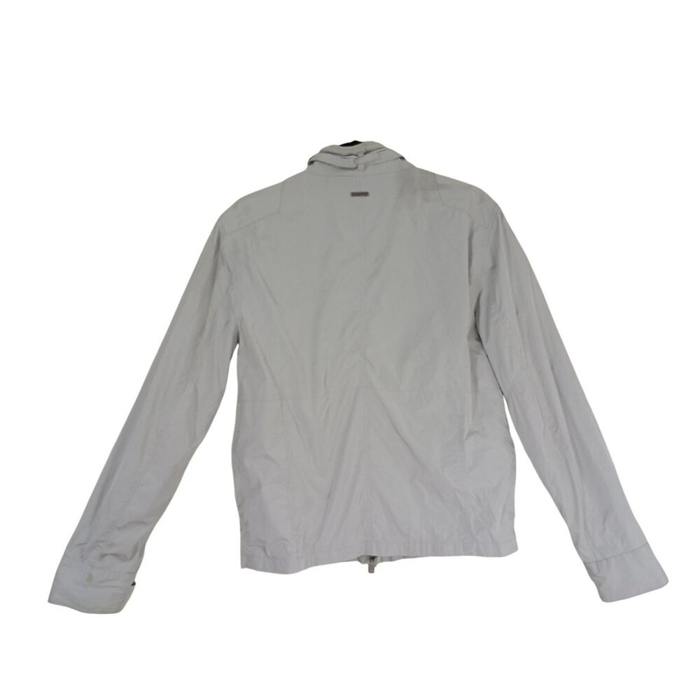 Calvin Klein Mens Light Gray Utility Jacket Multiple Pockets & Zipper Front Size - Picture 11 of 14